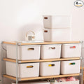 Plastic Storage Bins with Lid White Stackable Storage Basket Organizer Box Sturdy Containers Organizing Lidded Bins for Shelves Cabinet Desk Pantry Bedroom Book Toys (gray 6L+2M)