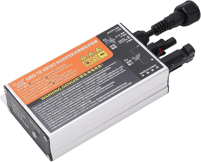 GLOGLOW Solar PV Micro Grid Tie Inverter 350W MPPT Converter with Islanding DC Power Point Tracking 50Hz AC Output Frequency for Solar Panel (PVGS-260W(18-60V) 110V)