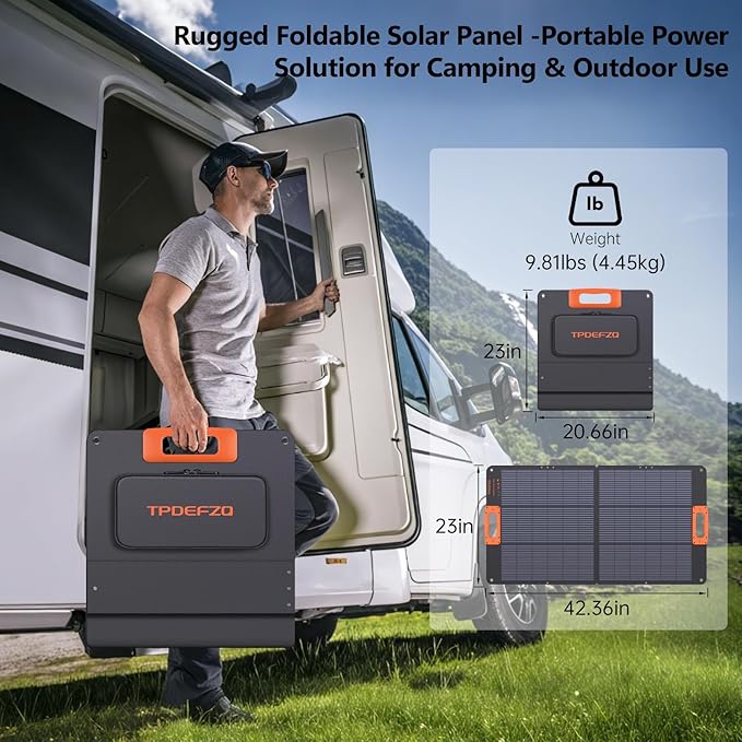 100W Solar PanelN-Type 16BB Portable Solar Panels for Power StationFoladable Solar PanelQC3.0 USB-A &ampType-C25% High EfficiencyIP68ETFE Integrated Design for Outdoor CampingOff Grid