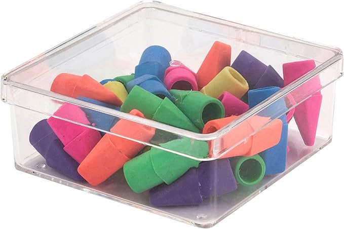 Pioneer Plastics 006C Clear Extra Small Square Plastic Container 2.875 W x 2.875 D x 1.0625 H Pack of 12