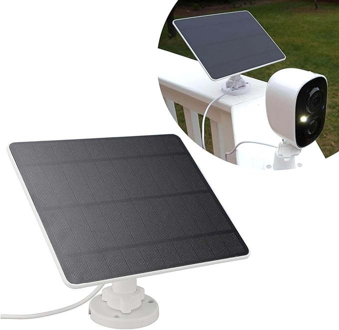 12W Solar Panel for Security Camera Outdoor IP65 USB Solar Panel with Adjustable Bracket for Doorbell Fan Flashlight 24 Hours Monitoring