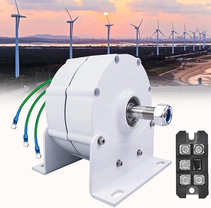 3000W 5000W 6000W 8000W 9000W 10000W Permanent Magnet Generator 12V 24V 48V Wind Turbine Generator Windmill Exercise Bike Hydro Turbine Electric Motor DIY Your Own Horizontal Wind Turbine24V-6000W