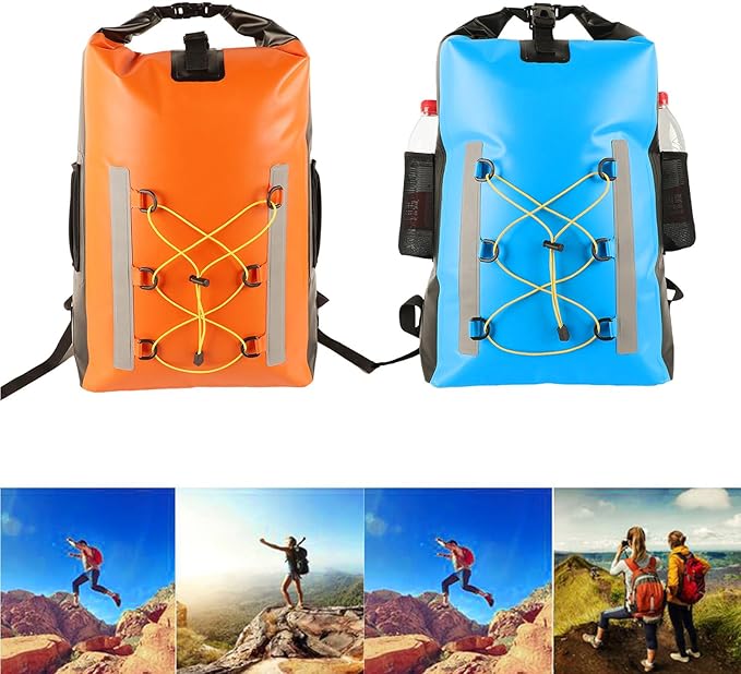 Dry Bag Backpack 30L with Meshes Pocket Adjustable Strap Dry Bag Water Proof Dry Bag Large Light Weight Dry Backpack