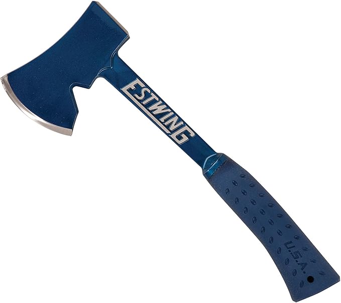 Estwing E6-25A Estwing 14 Blue Camper's Axe &amp E45A ES45A Fixed BladeHunting KnifeOutdoorCamping 26 Blue