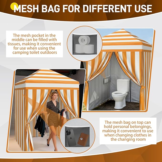 Outvita Pop Up Privacy Tent Instant Privacy Dressing Changing Room Bathroom &amp Toilet Stall 5x5ft Portable Outdoor Shelter for Camping Hiking Fishing Picnic Beach Swimming Pool with Carry Bag