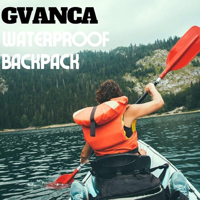 Waterproof Roll Top Kayak Dry Backpack Floating Outdoor Dry Sack Boating Sailing Canoeing Rafting Fishing Camping 85L Black
