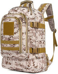 Tactical Military Backpack for Men 45L Gym Backpacks Outdoor Bag Large MOLLE Daypack for Rucking Hiking Fishing Camping (Desert Camouflage)