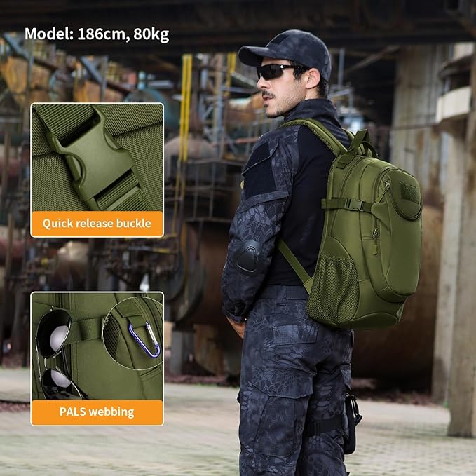 HUNTVP 25L Tactical Backpack Rucksack Tactical Assault Pack Military Bag WR | Rucksack WR