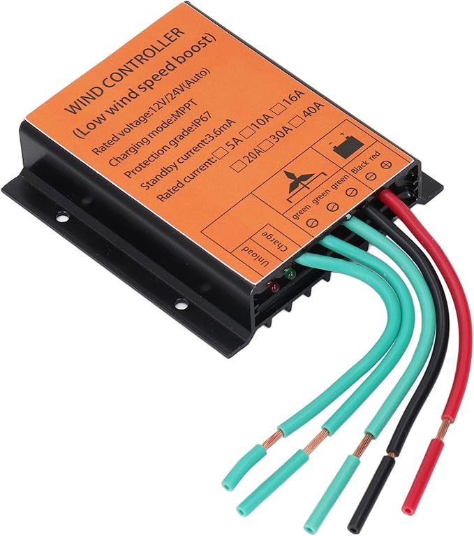 Wind Turbine Generator 12V/24V Wind Turbine Charge Controller IP67 MPPT Wind Turbine 16A 300W-1000W Step up Wind Battery Controller