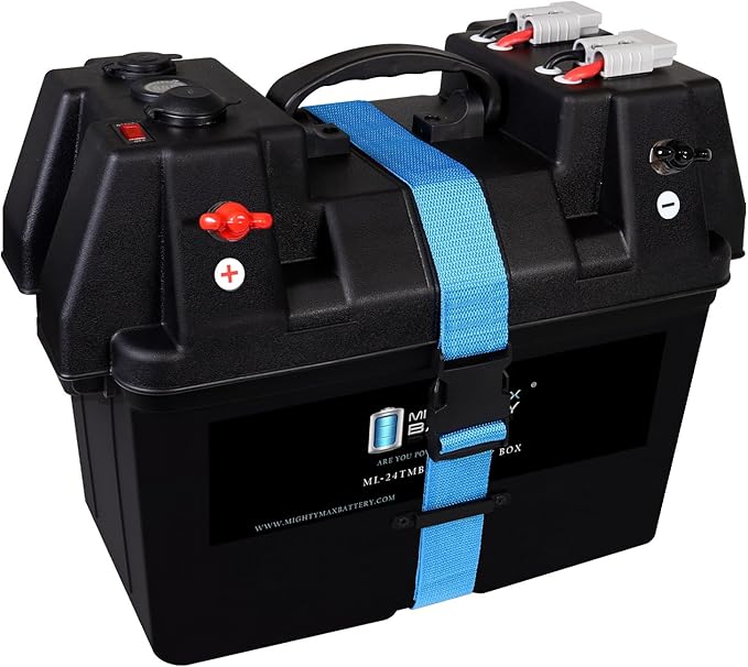 Mighty Max Battery Group 24 Smart Battery Box 12V Power Center for Solar Panels Wind Turbine