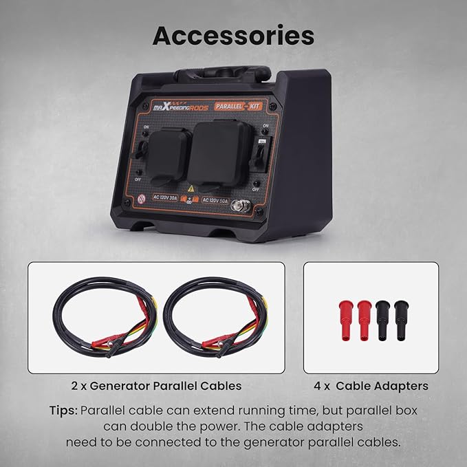 maXpeedingrods Generator Parallel Kit with 120V 30A 120V 50A Outlets and 50-Amp Circuit Breaker