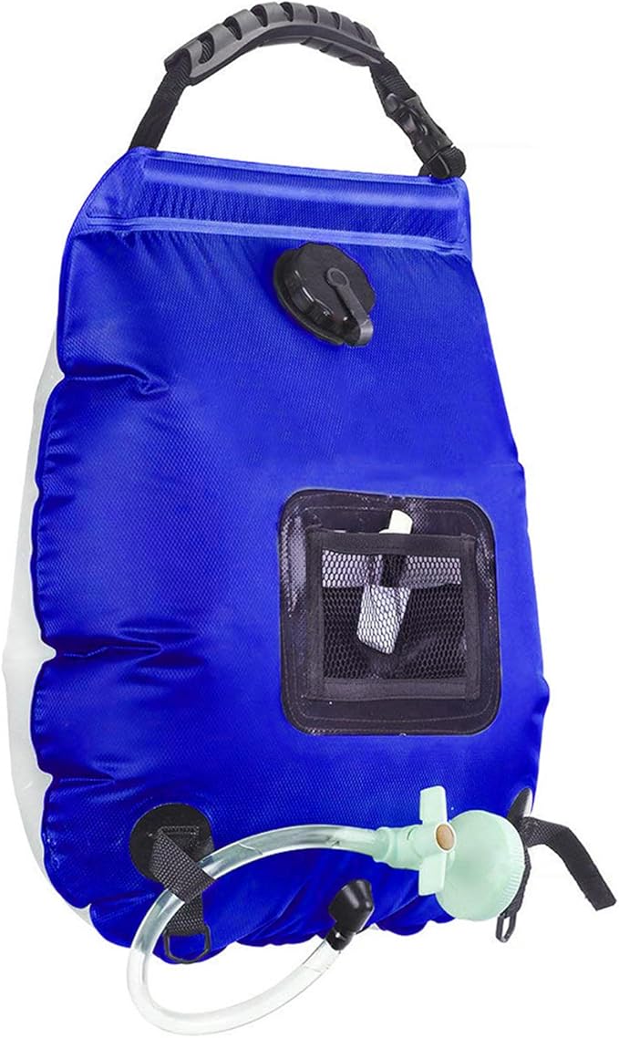 ALI2 Solar Shower Bag 5 Gal/20L Solar Heating Camping Shower Bag with Removable Hose&ampOn-Off Switchable Shower Head for Camping Traveling Hiking Beach Swimming