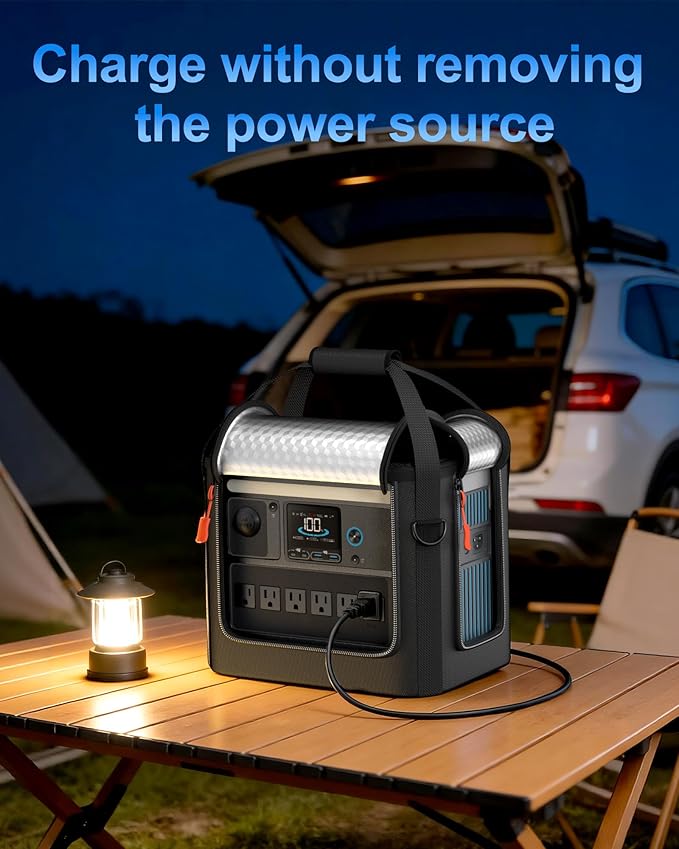 Hautton Carrying Case Compatible with Anker SOLIX C1000 Gen2/C1000/C800/C800X Plus Portable Water Resistant Power Station Storage Bag with Shoulder Strap Handle for Charging Accessories- Black