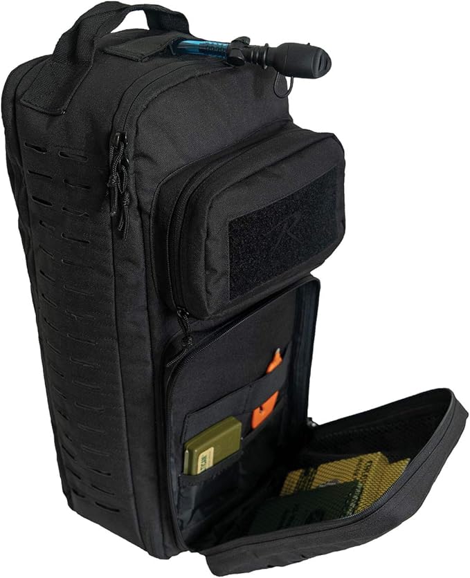Rothco Tactical Single Sling Backpack With Laser Cut MOLLE (Black)