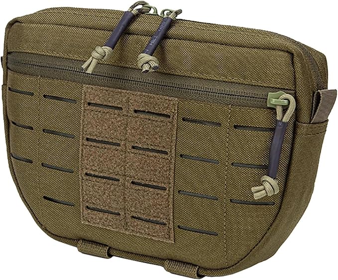 Tactical Molle Admin Pouch Sports Hunting Dump Pouch Nylon Front Pouch of Chest Rig with Molle Carrying Kit Bag
