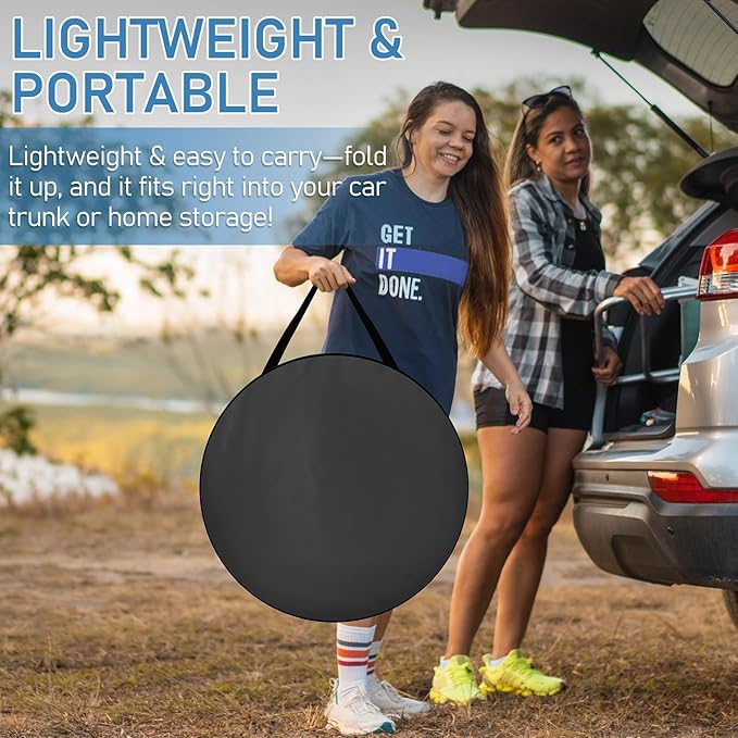 Pop Up Pod - Privacy Shower Tent with Carry Bag Dressing Room Instant Portable Toilet Stall for Camping Beach or Tailgate (Black)