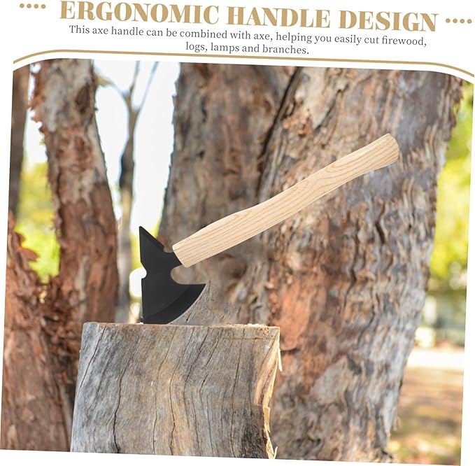 2pcs Wooden Axe Handles Replacement for Garden Tools Axe Handle Ergonomic Design Natural Wood Feel