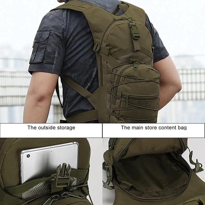 Military Molle Tactical Backpack Outdoor Travel Waterproof Oxford MOLLE Army Backpack Breathable Daypack Bag(Green)