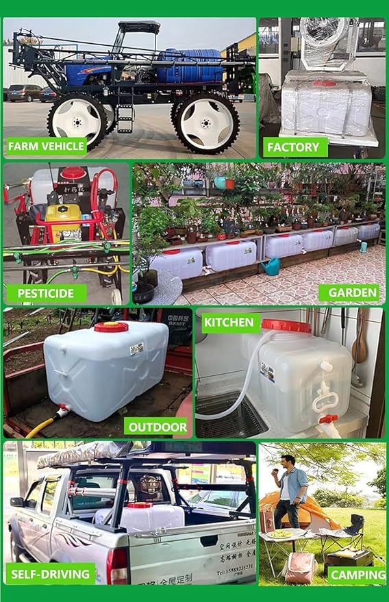 Large Capacity Water Tank with Spigot for Camping Plastic Water Storage Tank Water Container for Emergency Storage Household Outdoor Camping RV Self-Driving Tour(Size:35L/9gallon)