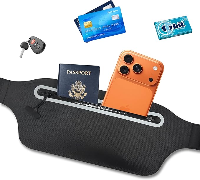 Large Waterproof Fanny Pack for Swimming Small Dry Bag Kayaking Boating Floating Snorkeling Beach Travel Water Proof Pouch Running Belt for Phone iPhone Women Men Kids Girls Black Waist Bag