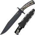 Cold Steel Drop Forged Bowie 52100 Steel Single-Piece 9.5 Clip Point Blade 4.625 Handle Fixed Blade Knife w/Secure-Ex Sheath