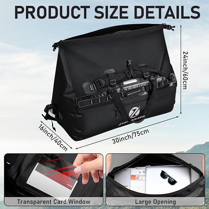 Waterproof Duffle Bag Large Marine Dry Bags Heavy Duty Adventure Travel Bag for Men and Women Waterproof Duffel Backpack for Kayaking Boating Hiking Camping Vacation 65L 110L 160L
