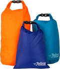 Pelican 3-Pack Lite Roll Top Dry Bags - Exodry - Orange - Water resistant material - Compact and lightweight