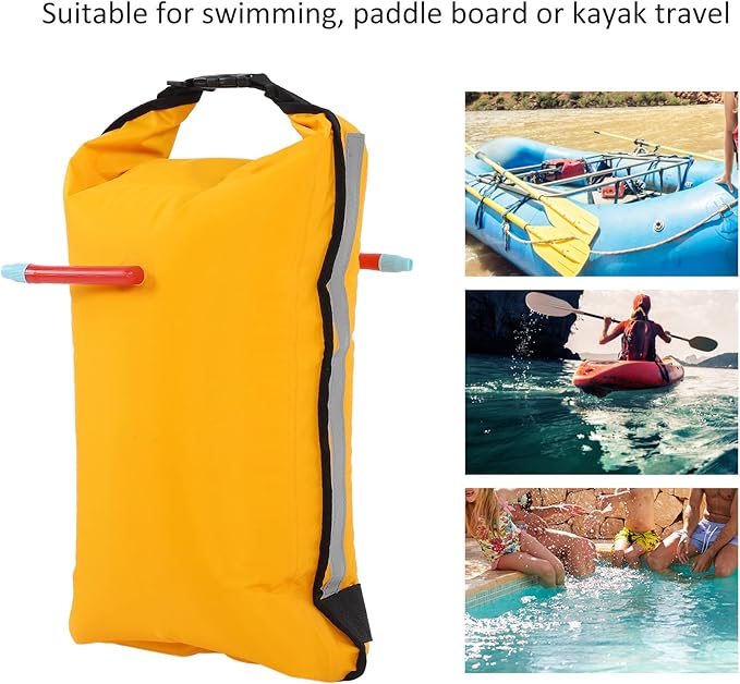 Inflatable Paddle Float Floating Bag Portable Canoe Inflatable Boat Bag Water Rescue Floating Bags Lightweight for Kayak Rubber Boat Rescue and Self Rescues