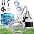 Portable Camping Shower with Adjustable Flow - for Easy &amp Convenient Outdoor Cleaning Pumps Water from Bucket Experience Refreshment Anywhere for Camping Hiking Car Washing Pet Cleaning