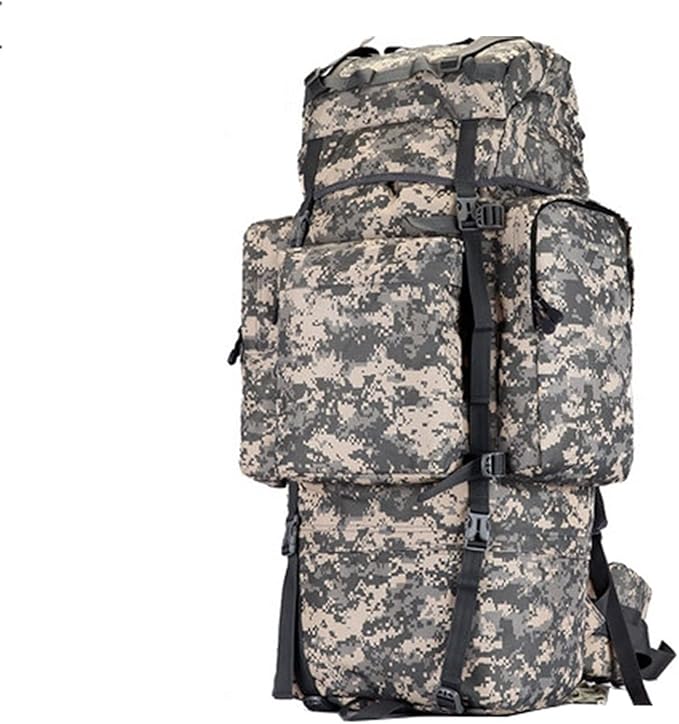 Hiking Backpack - Waterproof Backpack 100L Outdoor Mountaineering Bag Men and Women Travel Bag Large Capacity Tactical Mountain Travel Rucksack (Color : E Size : 70L)