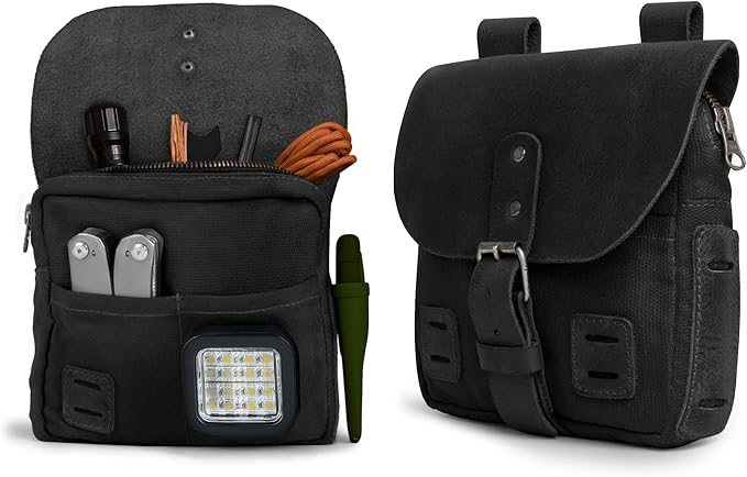 Hide &amp Drink Survival Camping Pouch Belt Loop Rustic and Handy Tool Bag Weather Resistant Outdoor Accessories Traveling Essentials Waxed Canvas Handmade