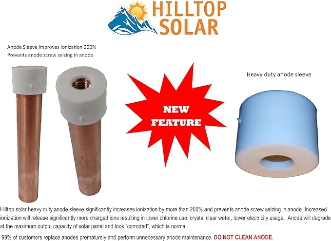 Hilltop Solar Replacement Copper anodes | Model: HA-18x105226G | Not Compatible with Other Brands | Read Description Before Order