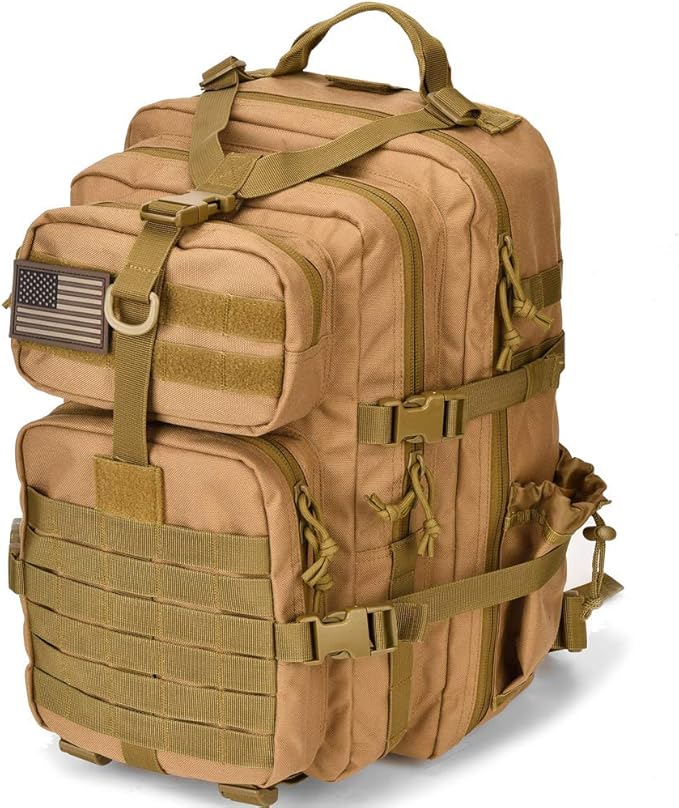 Military Tactical Backpack Small 3 Day Assault Pack Army Molle Bag Backpacks Brown