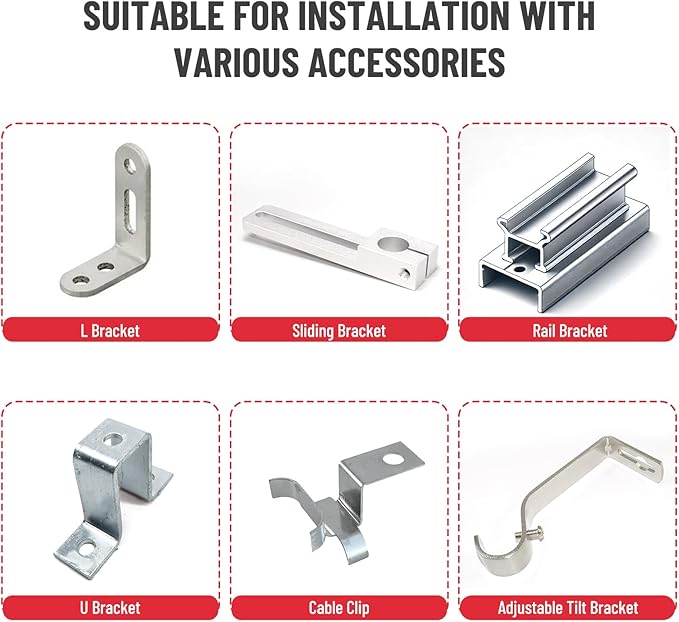 24PCS Standing Seam Roof Clamps Metal Roof Fixing Clamps Racking Bracket for Solar Panel Module Installation Starlink Base Heat Cable and Snow Guard Attachment