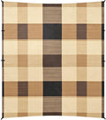 Sandybrown Buffalo Plaid Check Tartan Scotland Beach Cabana Tent UPF50+ Easy Setup Shade Sun Shelter with Sand Pockets for Camping Trips Fishing Backyard Fun or Picnics
