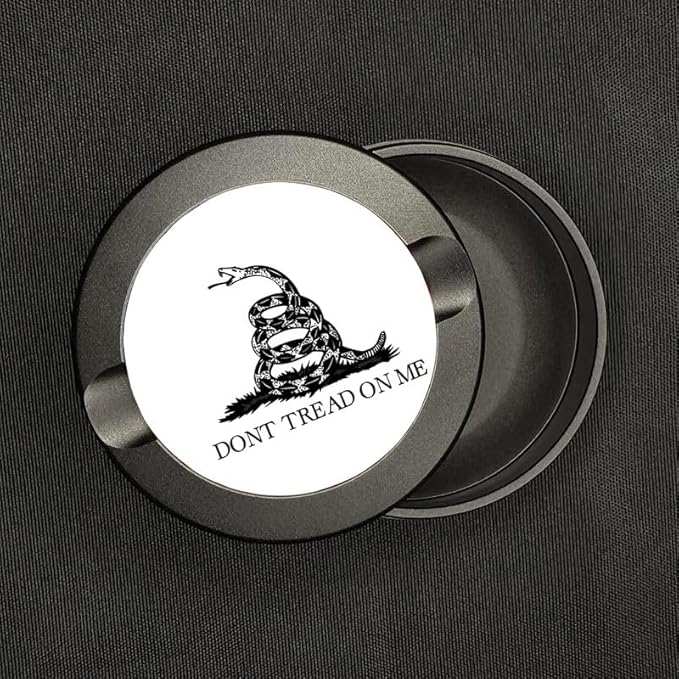 Brotherhood Metal Zyn Container - Zyn Holder with Gadsden Flag Design