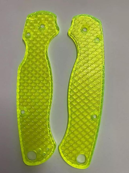 1 Pair Acrylic Scales Fits for C81 Paramilitary 2 CNC Handle Patch Replacement