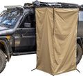 Vehicle Awning Shower Room with LED Light Outdoor Portable Instant Changing Room Car Side Shower Tents - SUV Truck Bathroom Tent (Khaki 2)
