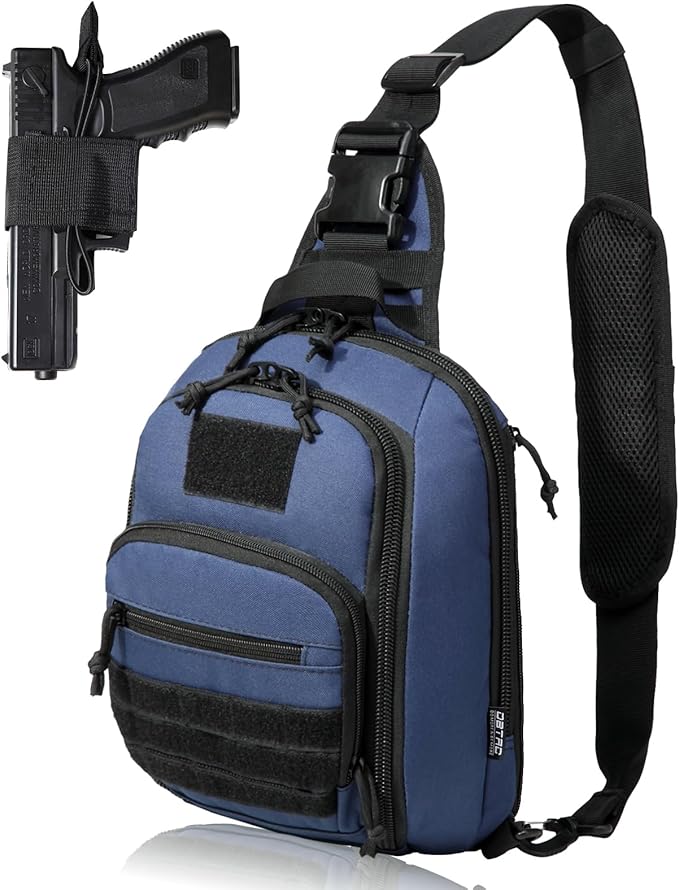 DBTAC Tactical Sling Bag | 8L Military Shoulder Chest Pack for Full Size Concealed Carry Range Travel Outdoor Sports | Range Travel Outdoor Sports Military
