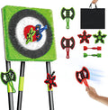 Axe Throwing Game for Backyard - Steel Frame Ax Throw Kit for Kids &amp Adults - Bristle Target with 6 Throwing Axes Set &amp Travel Bag - Outdoor/Indoor for Kids &amp Families Yard Carnival Games