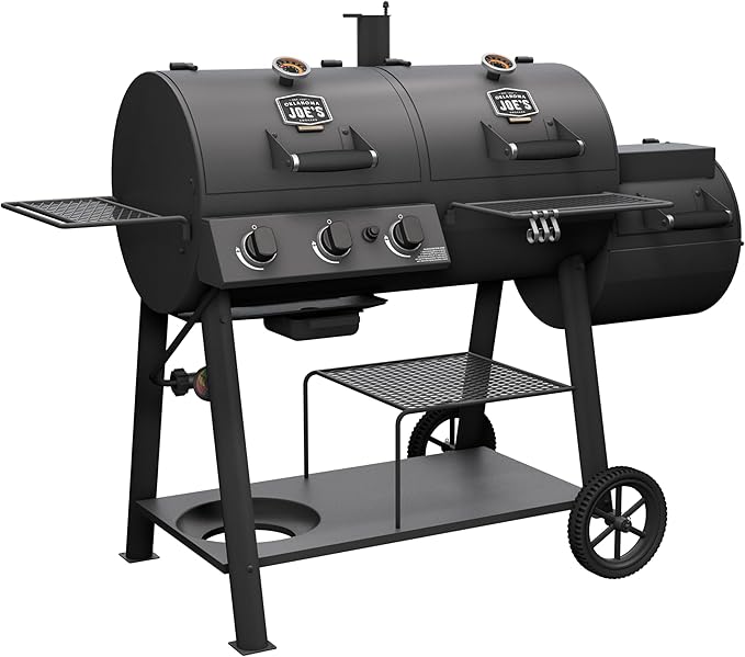 Oklahoma Joe's Canyon Combo DLX Charcoal and Propane Gas Smoker &amp Grill - 24203005