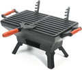 Sungmor Compact Cast Iron Charcoal Grill - Tabletop BBQ Grill with Adjustable Grate &amp Wooden Handles 12” x 7” Ideal for 1-3 People - Portable Heavy-Duty Grill for Camping Balcony &amp Small Spa