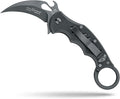 Fox Knives FX-599 G10 Black Emerson Wave Folding Karambit Rapid One-Handed Deployment Teflon Coating Black Idroglider Blade Finish Pocket Clip