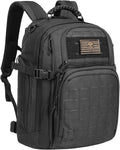 TRAILKICKER Military Tactical Backpack 40L for Men Hiking Camping Molle EDC Daypack Army Assault Pack Lightweight Work Backpack with Water Bladder Compartment Black