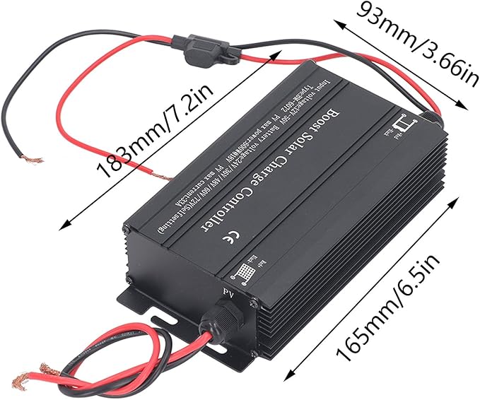 MPPT Solar Charge Controller Electric Vehicle Voltage Regulator 24V 36V 48V 60V 72V - High Efficiency Real Time Display Multi Battery Compatibility