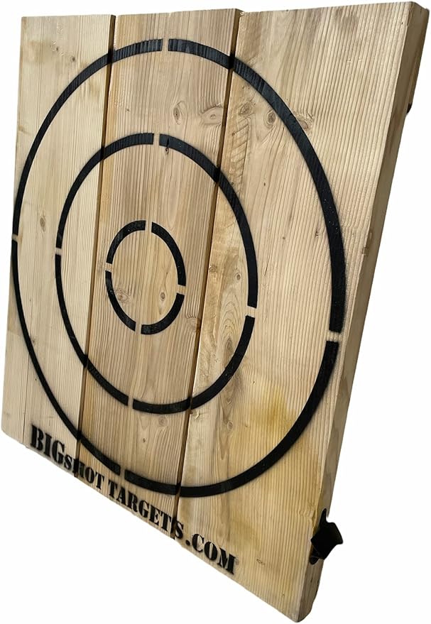 Wooden Axe Throwing Target with Bottle Opener for Knives Stars and Light Duty Axes
