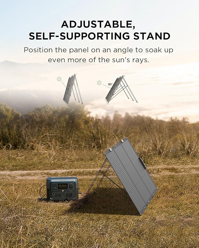 EF ECOFLOW River 2 Max Solar Generator 512Wh Long-Life LiFePO4 Portable Power Station&amp 160W Solar Panel for Home Backup Power Camping &amp RVs 100% Charged in 60m with 3000+ Cycles &amp Up to 1