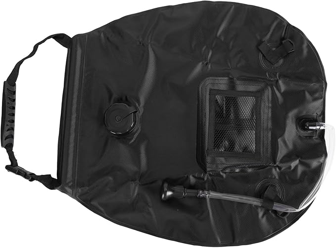 SUNGOOYUE Solar Shower Bag with Back Thermometer Portable Camping Shower Bag 20L Water Storage for Tanning Use PVC Material
