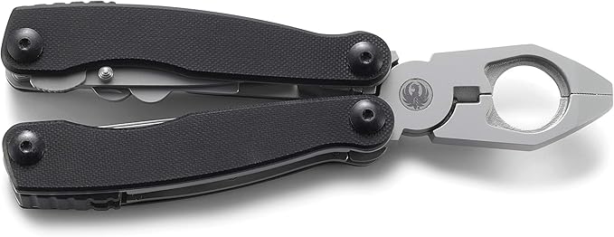 CRKT Ruger 1911 Multitool: Folding Pocket Knife with Liner Lock Pliers Spring Cutter Screwdrivers Punch Rod Wrenches with Polyester Sheath R5100