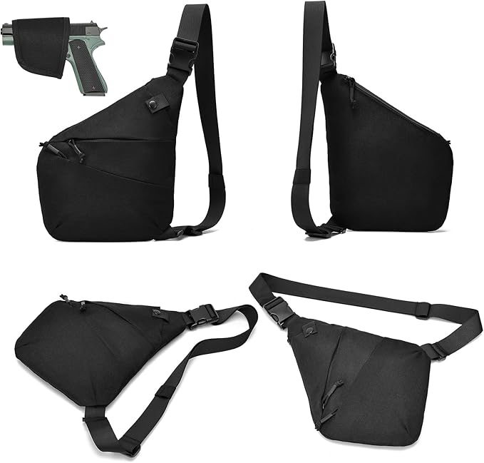 Tactical Crossbody Sling Bag for Men Women Anti Thief Conceal Carry Handgun Bag CCW Bags EDC Carry